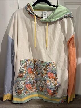 Disney Toy Story Land Light Green Hoodie with Yellow Drawstring XXL